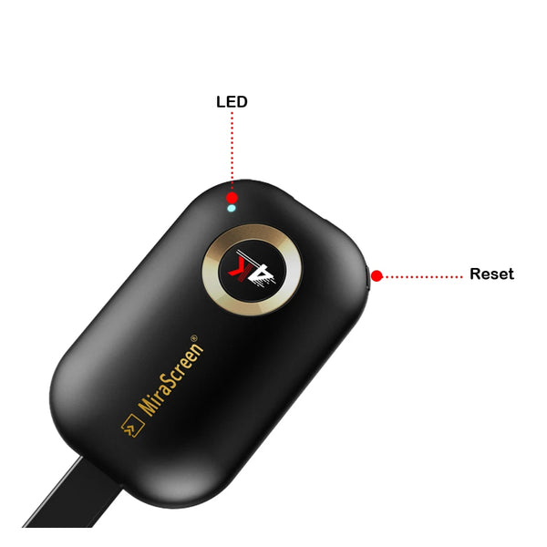 Mirascreen G9 Plus 2.4G/5G 4K Wireless H.265 HD Wifi Display Dongle for Miracast Airplay DLNA TV Stick for For Android IOS to TV