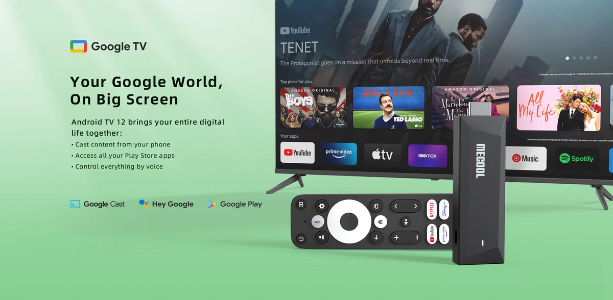 MECOOL MEgo 1 TV Stick Reltek Quad-core 8GB Google Android TV Sticks 4K Dolby Netflix TV Box 2025 High Quality Consoles