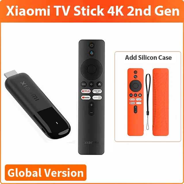 Global Version Xiaomi TV Stick 4K 2nd Gen 2025 2GB RAM 8GB ROM Bluetooth Wifi6 Dolby Vision TV Dongle Portable Streaming Media