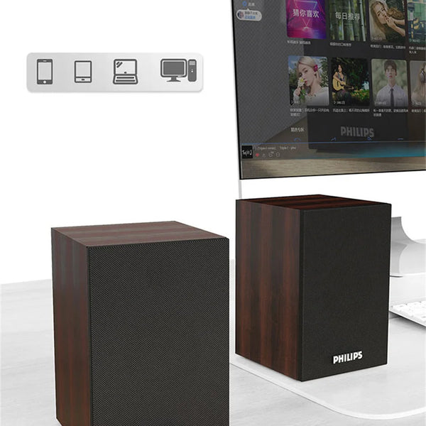 Philips SPA20 Speaker Bluetooth with 360 degree Surround Sound Bluetooth Wireless Stereo for Computer Macbook Laptop
