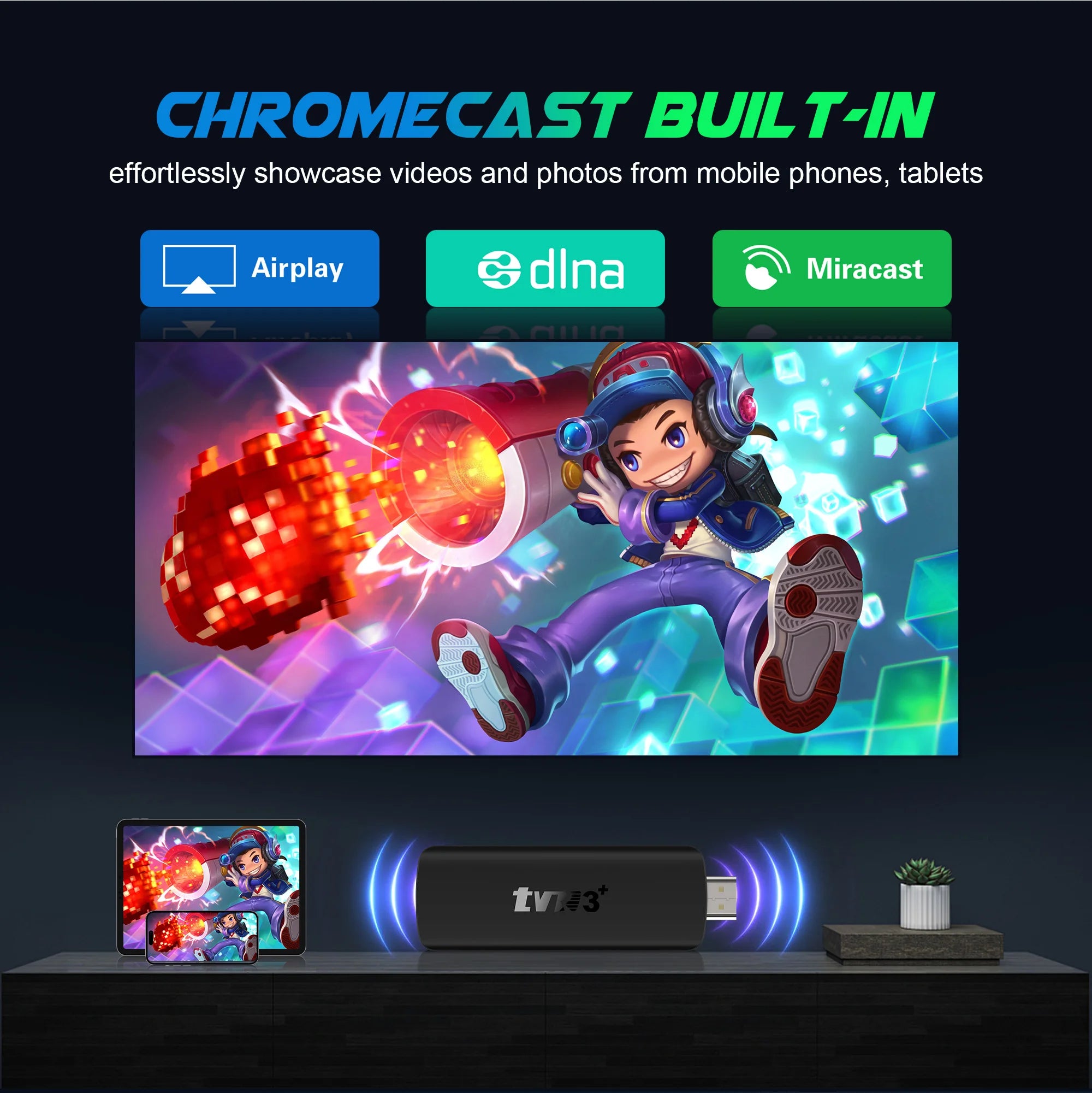 4K TV Stick Smart Android TV Stick RK3518 Quad Core Voice Remote Control WiFi6 8K HDR Android 14 TV Stick 2GB 16GB
