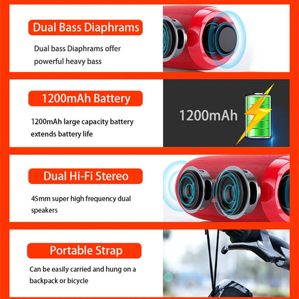 Wireless Portable Bluetooth Speaker Caixa De Som Blutooth Music Sound Box For Radio FM Subwoofer Blootooth Audio Hand Free Baffe