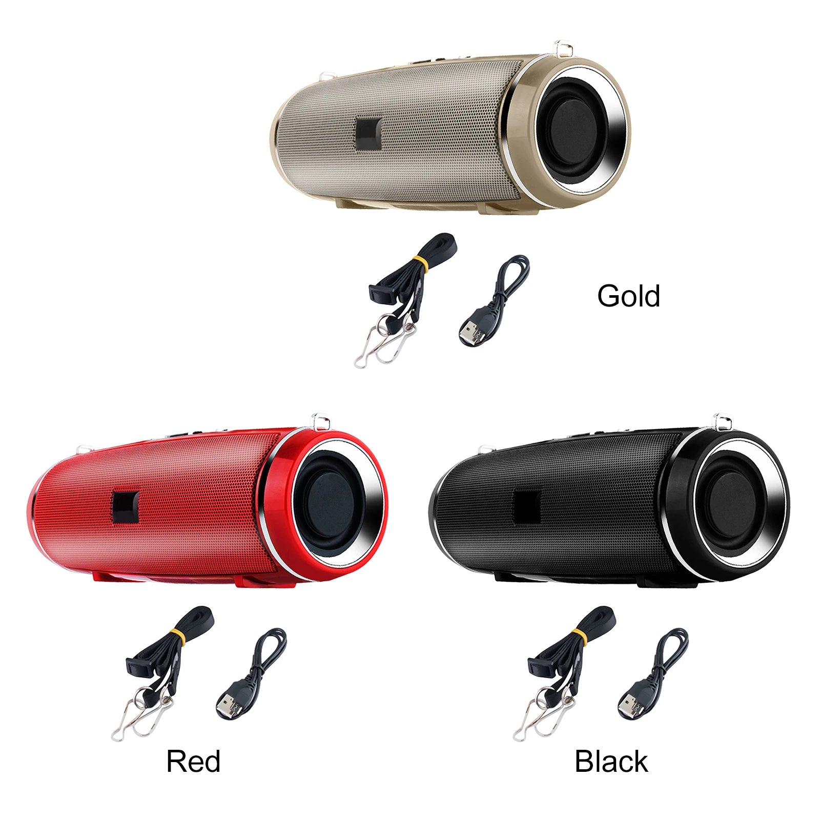 Ultra Loud Wireless Speaker with Shoulder Strap Full-Range Speakers Rechargeable Speaker Boombox for Outdoor Beach Pool Jobsite