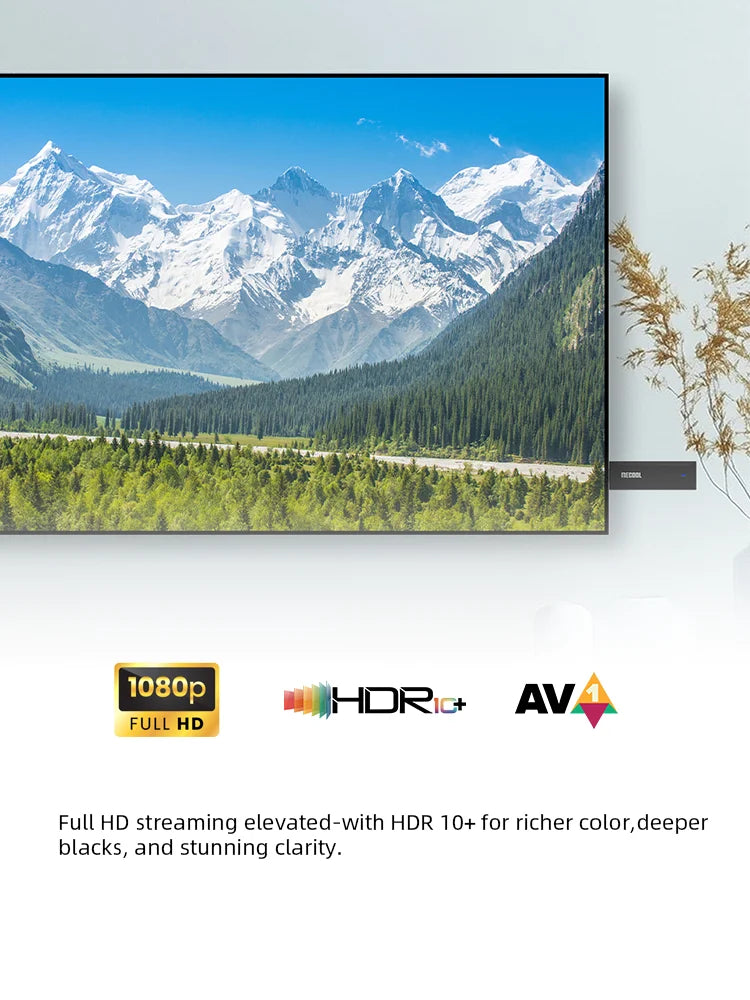 MECOOL Android TV Stick MEgo 1 2K Android 14 Google TV OS Netflix Chromecast TV 1+8G WIFI 2.4G/5G HDR10+ TV Box Vs Fire TV Stic