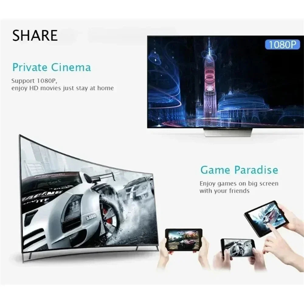 Chromecast Google WiFi HDMI Dongle HD 1080P/4K Media Streamer TV Stick for Smart TV iOS Android Smart Home Entertainment