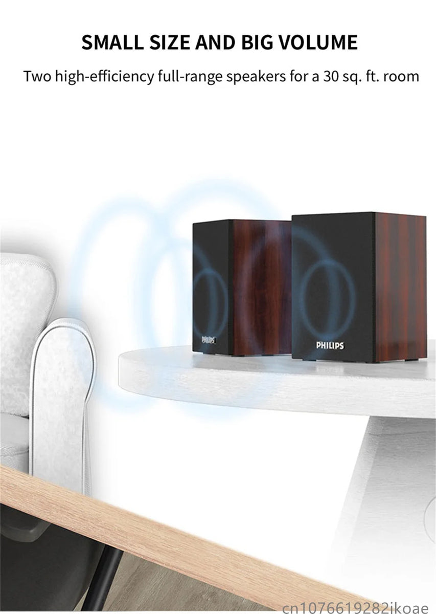 Philips SPA20 Speaker Bluetooth with 360 degree Surround Sound Bluetooth Wireless Stereo for Computer Macbook Laptop