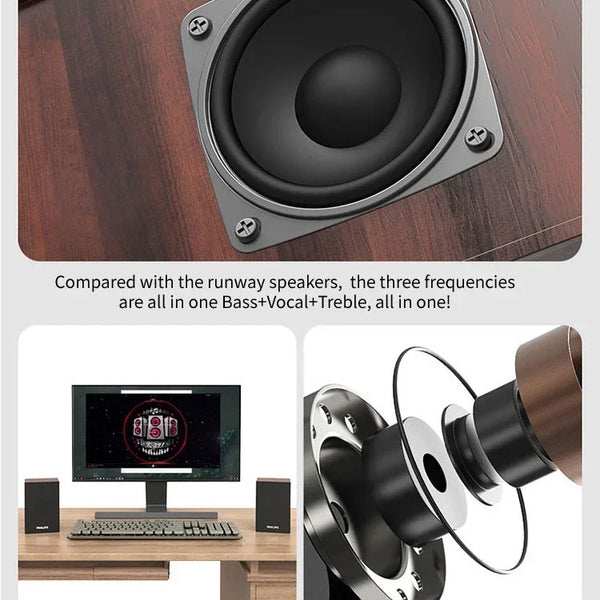 Philips SPA20 Speaker Bluetooth with 360 degree Surround Sound Bluetooth Wireless Stereo for Computer Macbook Laptop