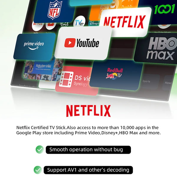 MECOOL Android TV Stick MEgo 1 2K Android 14 Google TV OS Netflix Chromecast TV 1+8G WIFI 2.4G/5G HDR10+ TV Box Vs Fire TV Stic