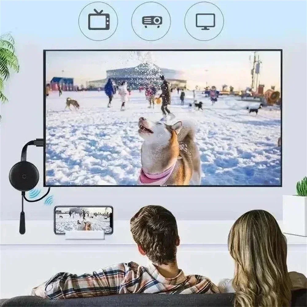 Chromecast Google WiFi HDMI Dongle HD 1080P/4K Media Streamer TV Stick for Smart TV iOS Android Smart Home Entertainment