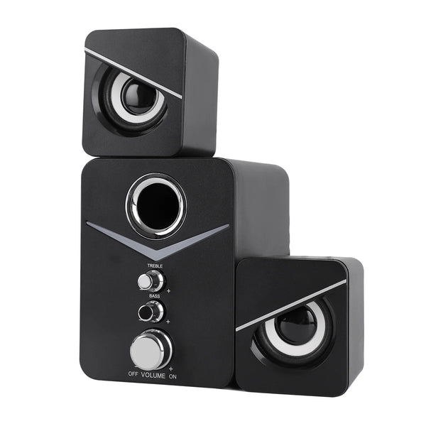 Computer Speakers System Stereo Bass Subwoofer For  Desktop Laptop USB Wired Desktop PC Speaker With RGB LED Light 3.5mm Jack