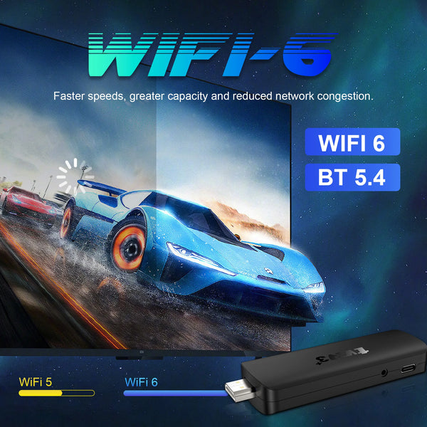 4K TV Stick Smart Android TV Stick RK3518 Quad Core Voice Remote Control WiFi6 8K HDR Android 14 TV Stick 2GB 16GB